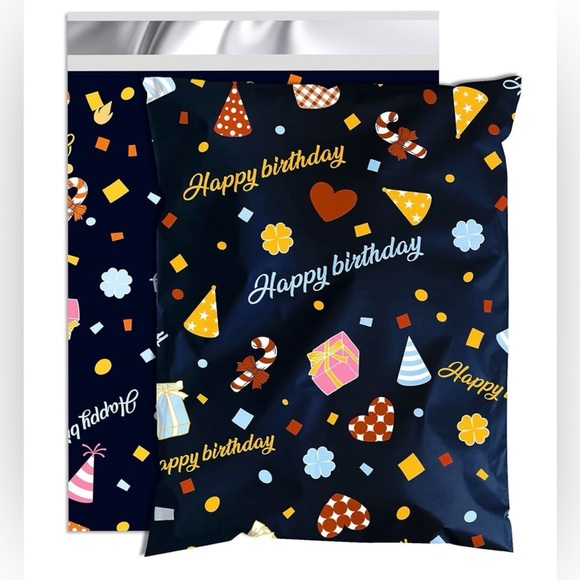 None Other - 20 Festive Happy Birthday poly mailers pack of 20